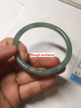 Load image into Gallery viewer, 56.5mm Certified Type A 100% Natural light green/blue/gray Guatemala slim round cut Jadeite bangle PD71-8153
