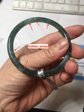 Load image into Gallery viewer, 55.1mm Certified Type A 100% Natural dark green/blue/gray Guatemala slim round cut Jadeite bangle BP189-2445
