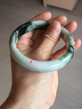 Load image into Gallery viewer, 60mm certificated Type A 100% Natural dark green/brown/black Jadeite Jade bangle BG239-3286
