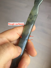 Load image into Gallery viewer, 22cm 100% Natural light green black Xiu Jade Serpentine vantage fish square style hairpin AW21
