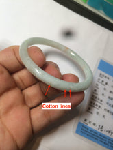 Load image into Gallery viewer, 51.2mm certificated Type A 100% Natural light green/red slim Jadeite Jade bangle D105-0188
