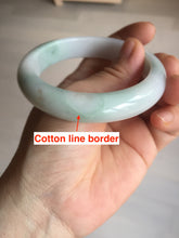 Load image into Gallery viewer, 55.5mm Certified Type A 100% Natural green white Jadeite Jade bangle BQ58-6877
