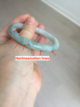 Load image into Gallery viewer, 54mm Certified Type A 100% Natural  light green round cut Jadeite Jade bangle Y161-2850
