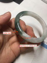 Load image into Gallery viewer, 54.5mm certified 100% natural icy watery oily dark green jadeite jade bangle B112-9120
