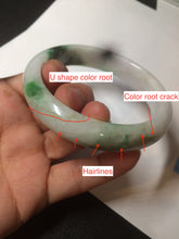 Load image into Gallery viewer, 60mm certified 100% natural type A green white  jadeite jade bangle AY75-1734
