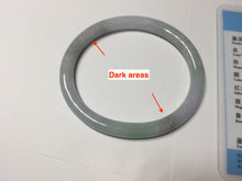 Load image into Gallery viewer, 53.5mm certified 100% natural sunny green purple gray oval jadeite jade bangle BS41-4531
