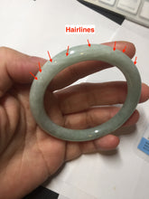 Load image into Gallery viewer, 53mm Certified Type A 100% Natural light green round cut Jadeite bangle PC133-1850

