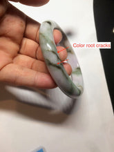 Load image into Gallery viewer, 59mm Certified Type A 100% Natural green/purple/brown pink camouflage color Jadeite Jade bangle BG69-5292
