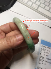 Load image into Gallery viewer, 56.5mm certified 100% natural sunny green yellow chubby jadeite jade bangle AS89-7058
