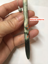 Load image into Gallery viewer, 13.5cm 100% Natural green blue black Xiu Jade Serpentine hairpin AW30

