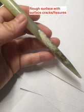 Load image into Gallery viewer, 20.5cm 100% Natural light green yellow black Xiu Jade Serpentine hairpin AW14
