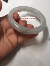 Load image into Gallery viewer, 60.5mm certified Type A 100% Natural light green purple chubby Jadeite Jade bangle PA116-9531
