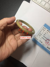 Load image into Gallery viewer, 49mm certified 100% natural Type A yellow brown slim jadeite jade bangle Pb61-3863
