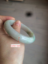 Load image into Gallery viewer, 53.5mm Certified Type A 100% Natural sunny green Jadeite Jade bangle BG40
