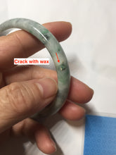 Load image into Gallery viewer, 59mm certified 100% natural Type A green purple gray jadeite bangle PD160-6310
