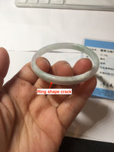 Load image into Gallery viewer, 50mm certified 100% natural icy watery Type A light green/purple slim jadeite jade bangle BS73-5467
