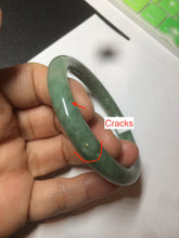 Load image into Gallery viewer, 54.3mm Certified 100% natural Type A dark green/brown round cut jadeite jade bangle BF56-5365
