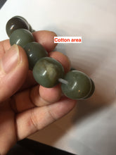 Load image into Gallery viewer, 100% Natural 13.8x12.5mm dark green/gray/brown vintage style nephrite Hetian Jade bead bracelet HF76
