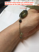 Load image into Gallery viewer, 13.5cm 100% Natural light green black gray carved bamboo Xiu Jade Serpentine hairpin AW32
