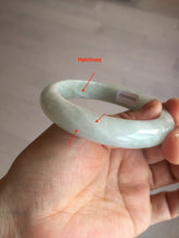 Load image into Gallery viewer, 57.4mm certified type A 100% Natural watery green jadeite jade bangle BK62-4036
