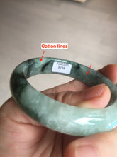 Load image into Gallery viewer, 57.2mm certified natural Type A icy watery dark green/black jadeite jade bangle BK130-8238
