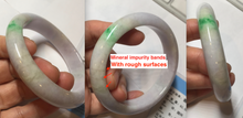 Load image into Gallery viewer, 58.5mm Certified type A 100% Natural sunny green/white/purple(春带彩) Jadeite bangle BS68-2531
