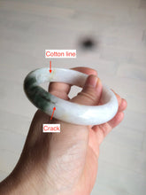 Load image into Gallery viewer, 57.7mm certified 100% natural type A watery green/white/purple jadeite jade bangle BF43-1475
