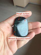 Load image into Gallery viewer, 100% Natural clear dark green/black jadeite jade(Mocui, 墨翠) dragon Pendant/handhold worry stone BL128
