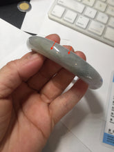 Load image into Gallery viewer, 60mm certified Type A 100% Natural light green purple chubby Jadeite Jade bangle PA115-9526
