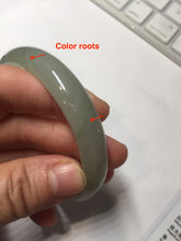 Load image into Gallery viewer, 59.4mm Certified Type A 100% Natural oily dark green gray Jadeite Jade bangle AJ76-8580
