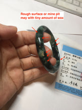 Load image into Gallery viewer, 50.5mm Certified type A 100% Natural oily dark green oval Jadeite Jade bangle PD131-6248
