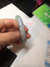 Load image into Gallery viewer, 55mm Certified 100% natural Type A sunny green/purple/gray jadeite jade bangle BH27-2125
