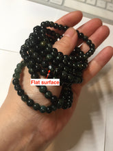 Load image into Gallery viewer, 5.5-6mm 100% natural type A dark green/black jadeite jade beads bracelet group BL132
