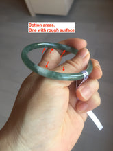 Load image into Gallery viewer, 55mm Certified Type A 100% Natural light green/blue slim round cut Guatemala Jadeite bangle PB31-5622
