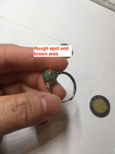 Load image into Gallery viewer, 100% natural type A sunny green four-prong jadeite jade ring PA81
