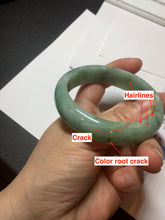 Load image into Gallery viewer, 54.9mm certified natural Type A apple green red jadeite jade bangle BN10-7078
