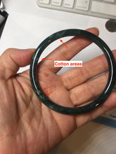 Load image into Gallery viewer, 63mm Certified Type A 100% Natural deep sea dark green/blue/black slim round cut Guatemala Jadeite bangle PC49-2048
