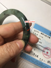 Load image into Gallery viewer, 58.5mm Certified 100% natural Type A dark green/sunny green/black/red/brown jadeite bangle PD83-9761
