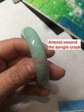 Load image into Gallery viewer, 55mm certified Type A 100% Natural apple green/purple Jadeite Jade bangle L145-2834
