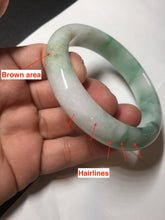 Load image into Gallery viewer, 58.7mm 100% natural certified sunny green/white(白底青) jadeite jade bangle BK82-5231
