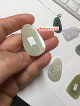 Load image into Gallery viewer, 100% natural green/blue/gray/yellow Guatemala jadeite jade Zen(悟道) pendant BF148
