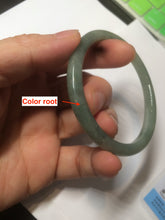 Load image into Gallery viewer, 51.5mm certified 100% natural Type A oily dark green oval jadeite jade bangle AZ46-1488
