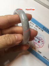 Load image into Gallery viewer, 53mm Certified Type A 100% Natural light green white purple oval Jadeite bangle X160-3838(Etsy 已经列)
