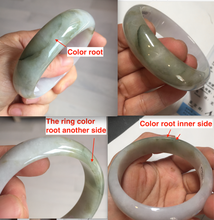 Load image into Gallery viewer, 54mm certified Type A 100% Natural light green white purple Jadeite Jade bangle Q131-3010
