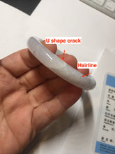 Load image into Gallery viewer, 51.5mm Certificate icy waterly light purple white orange jadeite jade bangle BF135-2651
