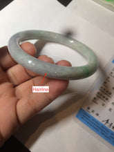 Load image into Gallery viewer, 61mm Type A 100% Natural sunny green/purple/yellow/gray round cut Jadeite Jade bangle AK57-1189
