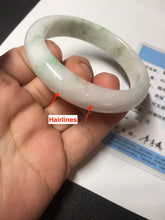 Load image into Gallery viewer, 53mm Certified Type A 100% Natural sunny green white(白底青) Jadeite Jade bangle BP45-3174
