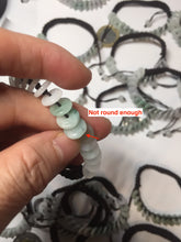 Load image into Gallery viewer, 100% natural type A green white Safety Guardian Button donut jadeite jade thread woven bracelets PD99
