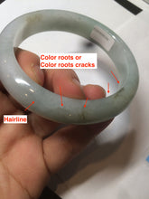Load image into Gallery viewer, 57.5 mm Certified Type A 100% Natural green/purple Jadeite Jade bangle AX57-0356
