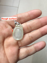 Load image into Gallery viewer, 100% Natural type A icy watery light green/clear Jadeite Jade seashell (福贝)  pendant F149
